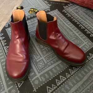 Doc Marten Red Chelsea Slip On Size 11 M
